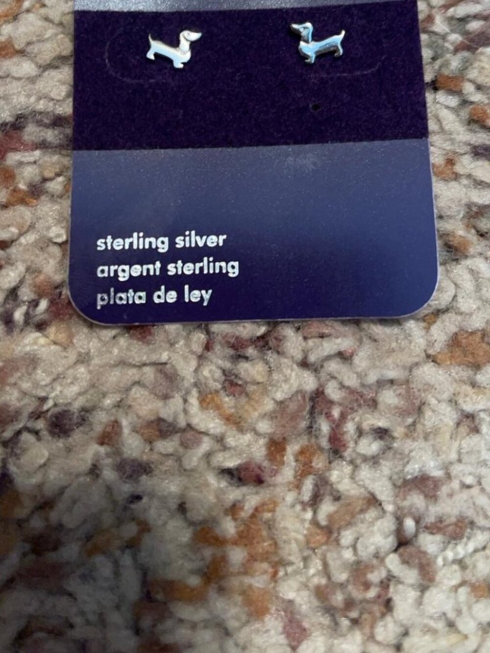 Silver Dachshund Earrings